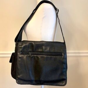 FOSSIL Messenger Crossbody Shoulder Black Leather